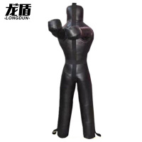 龙盾消防训练双腿假人 柔术格斗MMA6吊挂式泰拳人形沙袋1.6m 黑40KG