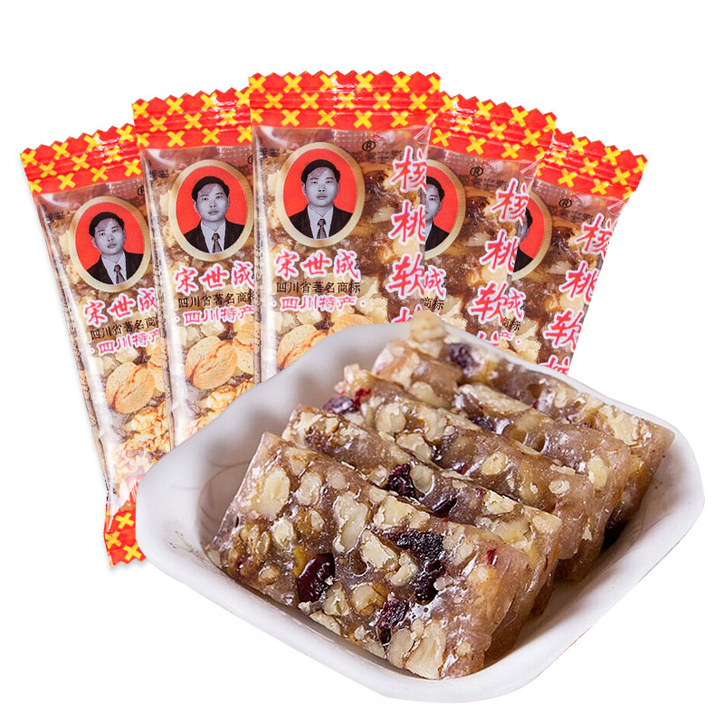 宋世成木糖醇味核桃糖500g 酥糖核桃糕点心 核桃仁软糖果 散装称重