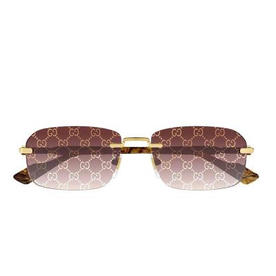 Gucci/古驰太阳眼镜女防UV金属红框轻便时尚墨镜