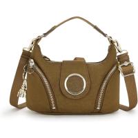 Kipling凯浦林单肩包女便携实用时尚多口袋棕色拉链装饰