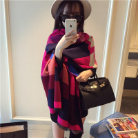 迪鲁奥(DILUAO)抖音网红[新款围巾]秋冬季空调披肩2021格子围巾女冬季韩版百搭长款双面两用女士韩国