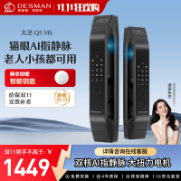 德施曼指静脉智能锁 防盗门非指纹锁 可视猫眼智能门锁电子锁密码锁Q5MS高端黑