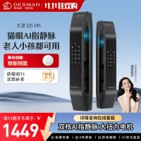 德施曼指静脉智能锁 防盗门非指纹锁 可视猫眼智能门锁电子锁密码锁Q5MS高端黑