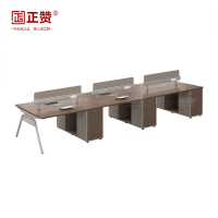 正赞 办公桌屏风工位电脑桌六人位 3600*1200*1050mm
