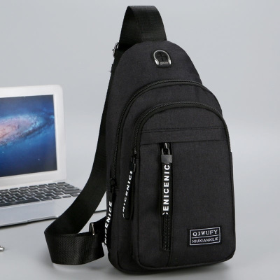 NEWLAKE胸包男简约休闲韩版腰包帆布小包包男士斜挎包单肩包运动背包潮包腰包男