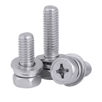 vzi 304不锈钢外六角十字三组合螺丝 M5*12(50个) 包