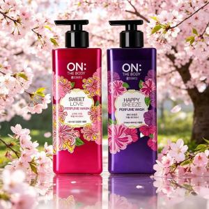 韩国LG安宝笛香水沐浴露乳液男女保湿滋润留香 浪漫邂逅500ml+甜蜜爱恋500ml