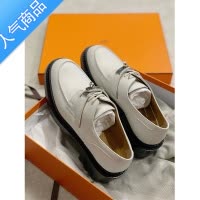 SUNTEK手工系带粗跟乐福鞋女2023秋季新款英伦风锁扣厚底小皮鞋单鞋