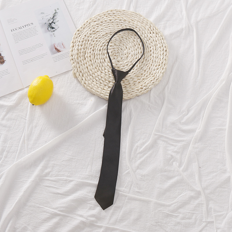 学院风女装~夏季2019新款女装韩版网红超火百搭学生格子卡扣领带领带