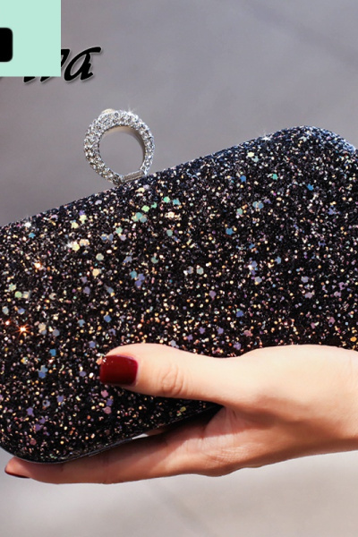 手拿包女2020新款宴会名媛气质礼服亮片包包斜跨包晚宴包手包女小NEW LAKE女手包