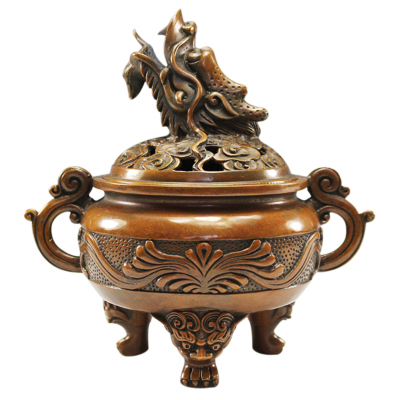熏香炉纯铜仿古带盖檀香炉盘香香道佛具工艺摆件古玩青铜黄铜