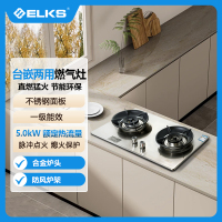 ELKS燃气灶JZT-EL8132 家用台嵌两用灶具 不锈钢面板 纯铜火盖 防风炉架天然气