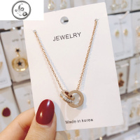 罗马数字钛钢项链女潮人网红韩版个性简约气质小众锁骨链学生饰品 JiMi