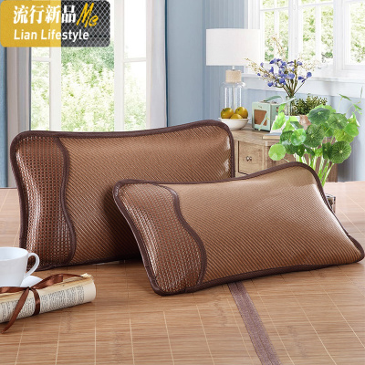夏季茶香枕夏天夏凉枕头冰丝凉枕保健护颈枕头凉席枕芯特价三维工匠