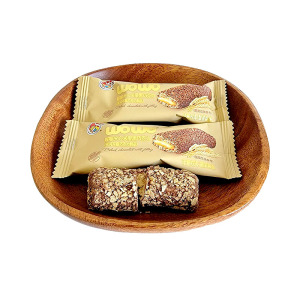 喔喔夹心米果散装500g黑巧白巧克力婚庆结婚喜糖伴手(代可可脂)