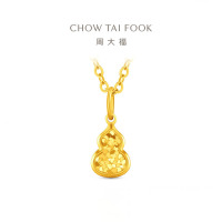 周大福小鼻嘎爆闪鱼鳞葫芦足金黄金吊坠计价女款(工费180元)EOF1967礼物