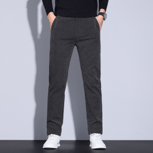 |新裤子男秋冬款加绒加厚休闲裤男士宽松直筒百搭商务