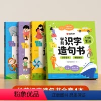 [全四册]学前识字造句书 [正版]学前识字造句书幼儿园看图趣味识字启蒙早教书籍学前班识字320汉字满足学前需求由字到句循