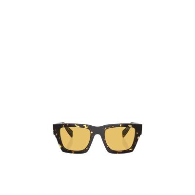 普拉达(PRADA)方形醋酸盐太阳镜男时尚百搭大框防蓝光近视潮人眼 黄色