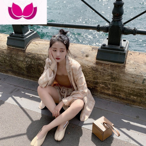 七斓[6折捡漏]大喜洋气格子西装外套女宽松显瘦套套装潮 外套-米黄格现货 L