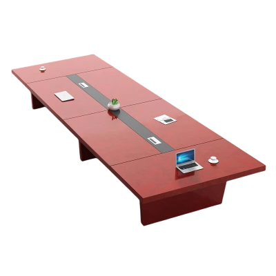 迅迈 6000*1800*760mm+20把将军椅 办公会议桌 长条桌 洽谈桌 贴实木皮大型会议室油漆开会会客桌