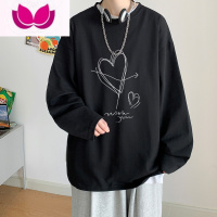 七斓盐系长袖T恤男生百搭打底衫冬款加绒加厚ins潮流潮牌上衣服