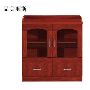 品美顺斯胡桃色餐边柜简约茶水柜二门800*400*860