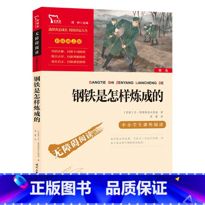 钢铁是怎样炼成的 [正版] 钢铁是怎样炼成的 八年级下册阅读 时代文艺出版社 中小学生课外阅读指导丛书 无障碍阅读 彩插