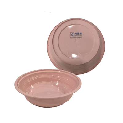 奥德鑫一次性PP餐盒 688ml粉色圆形 整箱