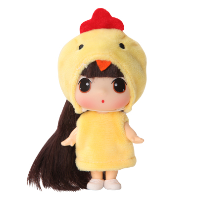 冬己十二星座洋娃娃女孩公主换装玩具12生肖娃娃公仔挂饰儿童FDE0903小黄鸡9厘米