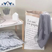 ins收纳北欧简约风ZAKKA帆布棉麻布艺衣物收纳桶脏衣篮软装百搭 三维工匠收纳篮