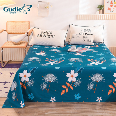 谷蝶加厚磨毛纯棉床单单件单人学生宿舍秋冬家用双人儿童全棉布被单学生宿舍单人春秋冬季空调棉被春夏款薄春夏秋冬季