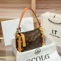 欧美女士包包女2026新款高级感轻奢女包复古方包腋下包枕头包老花单肩女包盒子包