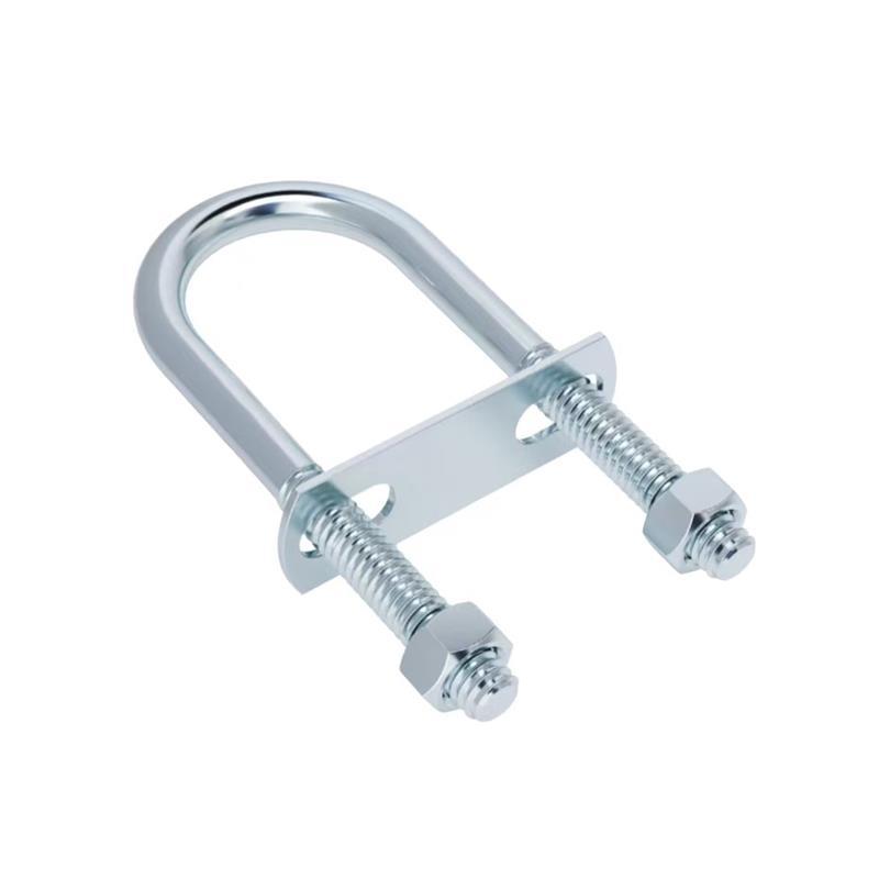 中锦科技 镀锌U型螺栓螺丝带挡板U形管夹管卡 M12*62*108mm 4.8级 套