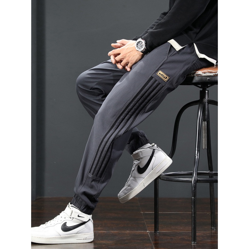 显高显瘦春秋裤男弹力柔软休闲束脚裤男士百搭潮流青年运动裤男生