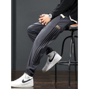 显高显瘦春秋裤男弹力柔软休闲束脚裤男士百搭潮流青年运动裤男生