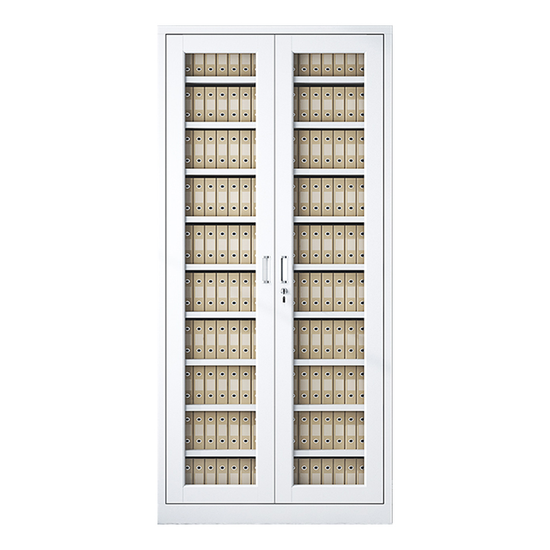 乙壬收纳柜财务档案柜资料柜加厚文件柜办公室带锁铁皮柜通玻柜十层