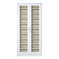 乙壬收纳柜财务档案柜资料柜加厚文件柜办公室带锁铁皮柜通玻柜十层