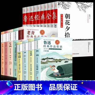 [全19册]鲁迅经典全集+名家经典作品集 [正版]鲁迅经典作品全集全套10册六七年级必读的课外书中小学生阅读散文作品朝花