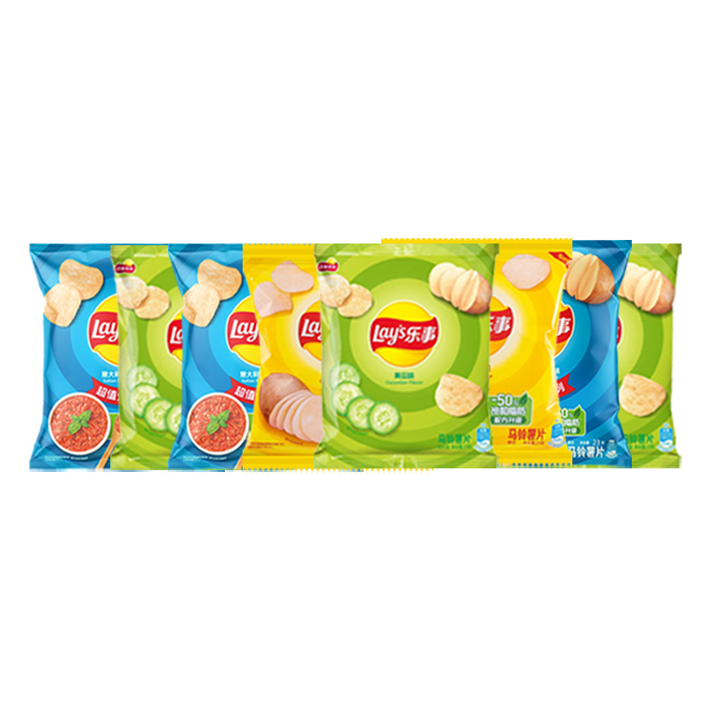 乐事薯片休闲零食办公室膨化食品马铃薯片混合味23g*8包