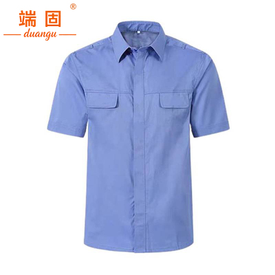 端固 蓝色衬衫短袖衬衣工作服 DGCS01 件