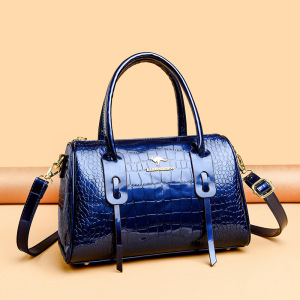 包包女包新款斜挎包漆皮亮面女士手提包波士顿妈妈包