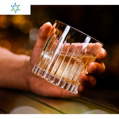 ins咖啡馆冰咖啡杯威士忌杯古典烈酒杯水杯圆冰球杯专用鸡尾酒杯三维工匠玻璃杯