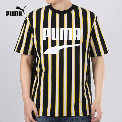 PUMA彪马短袖男装2020新款运动圆领休闲条纹短袖599911