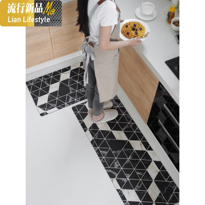 厨房地垫 家用吸水吸油长条地毯防滑防油防水耐脏垫子脚垫 三维工匠