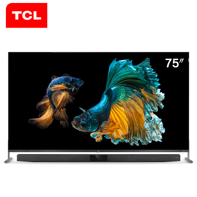 TCL 官方旗舰 75X9 (75英寸)吋 精简主义设计风格 超窄边框金属外观 圆角全面屏 双屏显示液晶平板电视机