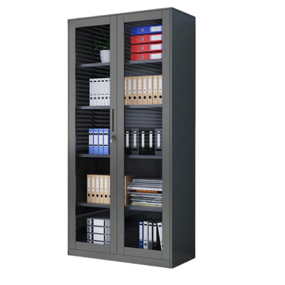 景福达文件柜通玻黑色90*40*185cm台