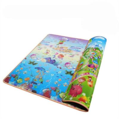 婴儿童家用加厚整张爬行垫子可折叠爬爬垫防水防潮垫便携泡沫地垫海底世界+游乐园1.2*0.9米厚0.5厘米