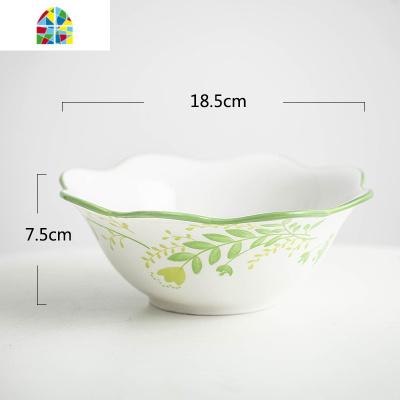 北欧风格一人食餐具套装单人家用陶瓷日式碗碟简约小清新ins碗盘 FENGHOU 郁金香6英寸四方碗+木架