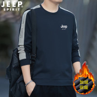 吉普JEEP卫衣男秋冬套头衫男士纯色长袖圆领T恤运动时尚大码装